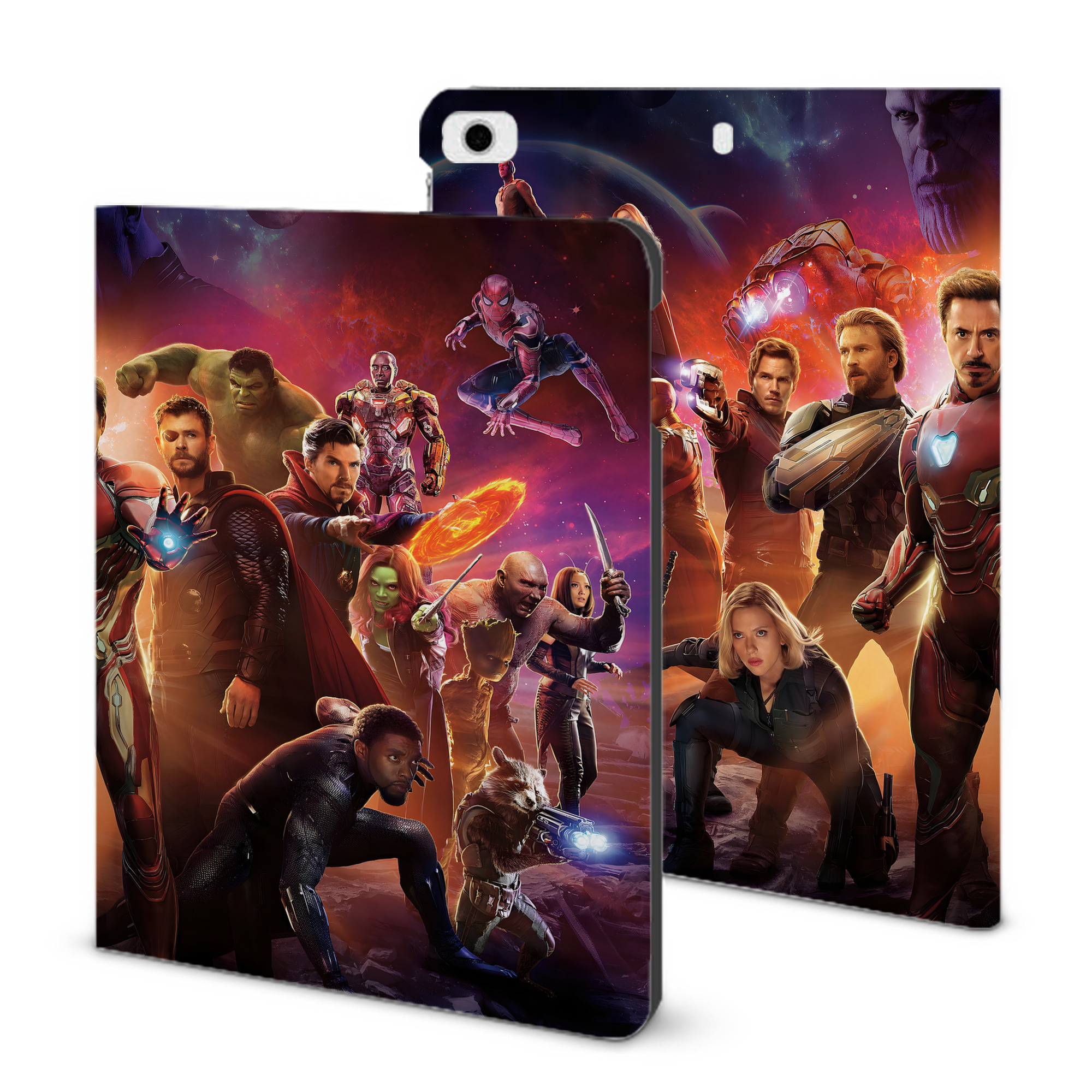 （画像用） アベンジャーズ The Avengers IPad ケース ブック型 PUレザー TPU 耐衝撃 軽量 薄型 ペン収納なし 全面保護 IPad 各モデル対応